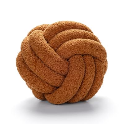 China Fashion Anti-Static Wholesale Stuffed Plush Cushion Ball Throw Knot Handmade Pillow For Home Decor for sale