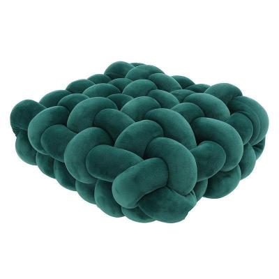 China Fashion Home Decor Photography Anti-Static Props Rest Cushion Hand-weave Lambswool Knot Ball Luxury Decorative Tiles for sale