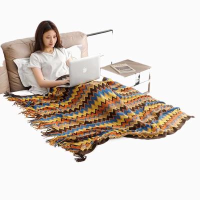 China Jacquard Navajo Shawl Blanket Nap Blanket Winter Blanket Sofa Decoration Sunny Acrylic Knitted Bohemian Blanket for sale