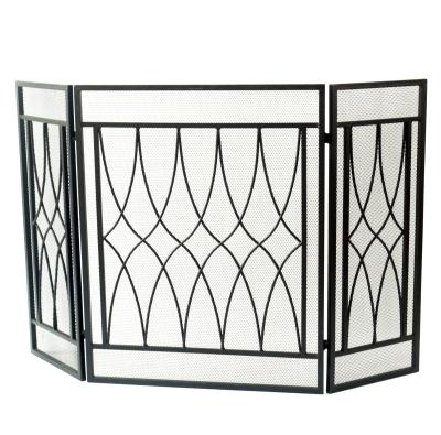 China High Temperature Resistant Metal Fire Screen Metal Fireplace Fire Screen With Door for sale