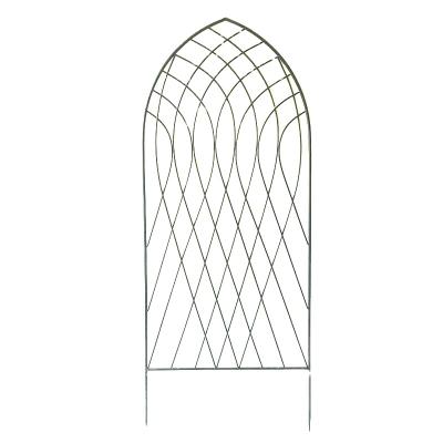 China Easily Assembled Black Metal Garden Trellis Plant Support Trellis Wall Trellis For Climbing Plants for sale