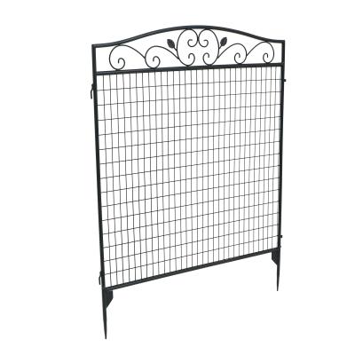 China Easily Assembled Hot Selling Black Amazon Metal Garden Trellis Plant Support Trellis Wall Trellis For Climbing Plants for sale