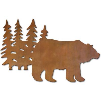 China European Type Iron Wall Minimalist New Arrival Bear Decoration Hanging Laser Cut Factory Wrought Iron Metal Wall Decoration for sale