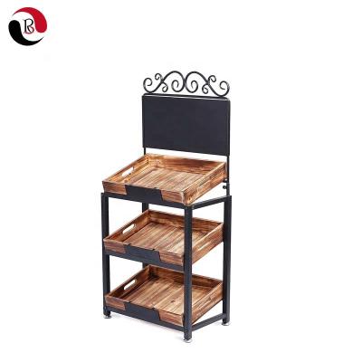 China Modern Floor Standing Store Retail Display Stand With Chalkboard for sale