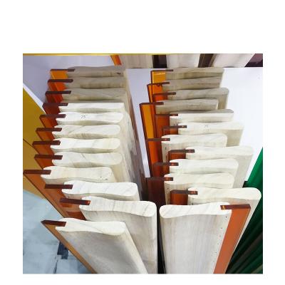 China High Solvent& wear resistant PU silk printing squeegee with wooden handle for sale