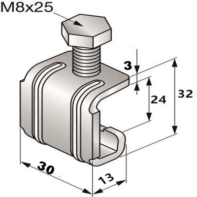 China Stainless Steel Duct Clamp G Clamp of Ventilation Pedestal Fitting for sale