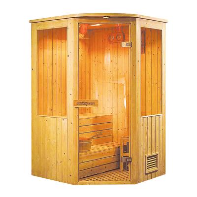 China Computer Control Panel Guangdong Factory Steam Bath Finland Pine Wood Steamer Monalisa Sauna Room Promotion for sale