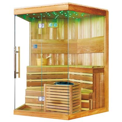 China Unique Indoor Cedar Wooden Infrared Dry Steam Stove Sauna Room Computer Control Panel Design Outdoor Sauna Rooms for sale