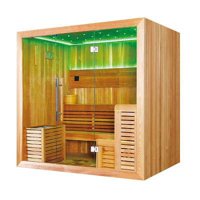 China Computer Control Panel Customized Home Use Sauna Fir Wood Room Dry Steamer Stove 3-4 Person Modern Sauna Rooms for sale