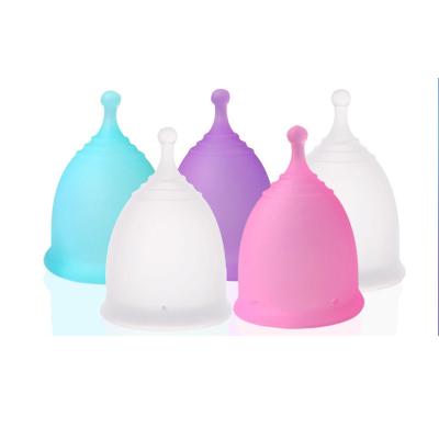 China Free Sample Silicone Lady Menstrual Cup Opp Reusable Collapsible Organic Menstrual Bag Menstrual Cups Eco-Friendly Healthy Menstrual Cups for sale