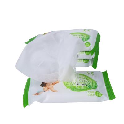 China Cleanser 10 Pieces Each Baby 100% Pure Water Wet Mini Tissue Mini Tissue Plastic Case Cloth for sale