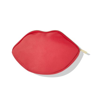 China Portable Stereo Mini Cosmetic Bag Lipstick Kiss Clutch Makeup Bag Durable Lipstick Cosmetic Bag Stereo Lip Gloss for sale