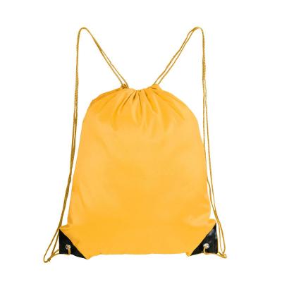 China Reusable Promotional Drawstring Bag Strap Bags Gym Drawstring Backpack Promotional 210D Polyester Waterproof Drawstring Backpack for sale