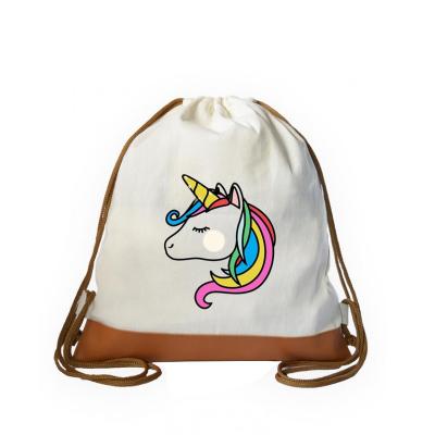 China Unicorn Backpack Drawstring Bag Printing Concepts Graph Printing Waterproof Cartoon Printed Countless Drawstring Bag Customized Shopping Shoe for sale