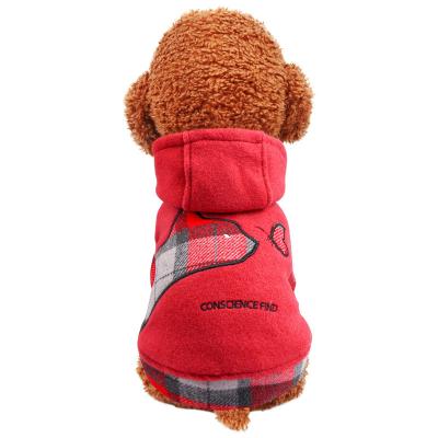 China Sale Butterfly Pattern Pet Warm Soft Plush Dog Sweater Cute Medium Stocked Winter Coat Hoodie Small Clothes Pet Jacket for sale