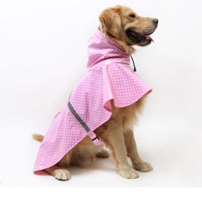 China Hot Sale Water Proof Dog Rain Coat Stocked Lightweight Reflective Dog Clothes Pet Jacket for sale