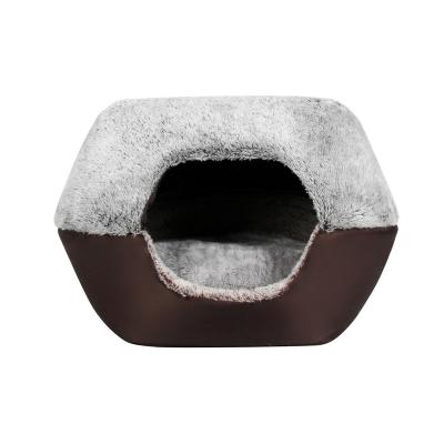 China Hot Sale Online Cat Mongolian Nest Multi Function Anti Slip Stocked Cat Cave Puppy Pet Bed for sale