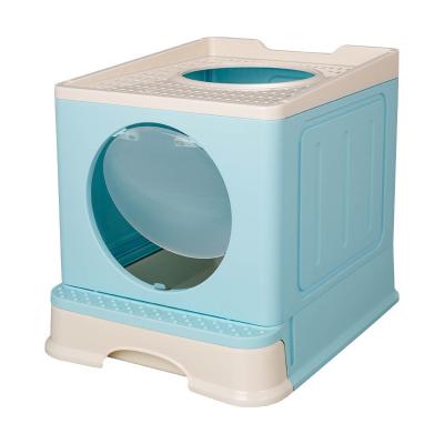 China Full Closure Pet Cat Toilet Cat Litter Box Stocked Tray With Scoop Scoop for sale