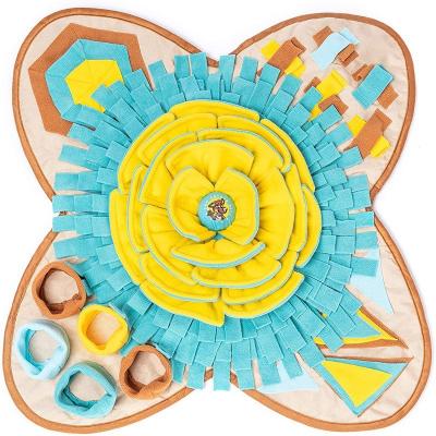 China Viable Pet Sniffle Washable Mat Dog Feeding Puzzle Machine Effort Release Dog Sniffing Snout Training Mat for sale