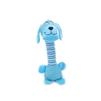 China Hot Selling Stocked In Dog Chew Toy With Noise Giraffe Shape Running Dog Teeth Clean Chewing Grinding Toy for sale