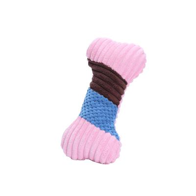 China Hot Selling Stocked In Dog Chew Toy With Noise Bone Shape Running Dog Teeth Clean Chewing Grinding Toy for sale