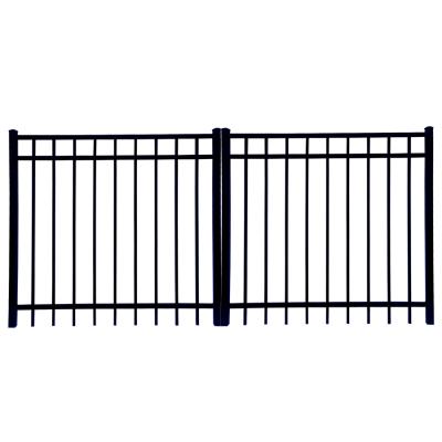 China Easily Assembled Top Flat Aluminum Rails Barrier Powder Coating Guarding Ground Guardrail Park Garden Barrier Pool for sale