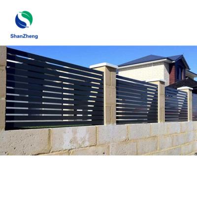 China Easily Assembled Aluminum Horizontal Slat Residential Garden Fence With Modern Design For Home And Garden for sale