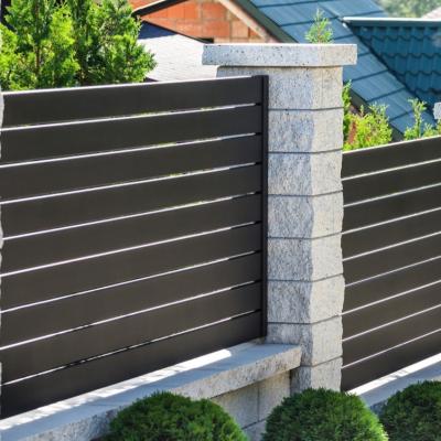 China Easily Assembled Aluminum Horizontal Slats Or Vertical Slats Barrier Metal Security Fence For Modern Garden Balcony Barrier for sale