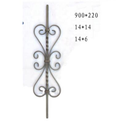 China Wrought Iron Staircase Easily Assembled Decorative Parts Wrought Iron Ornaments Fencing Balusters for sale