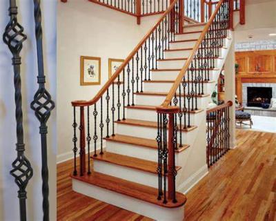 China Easily Assembled Forged Steel Basket Pole Wrought Baluster Wrought Iron Stair Railing Decorative Ornaments for sale