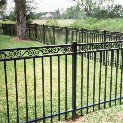 China Easily Assembled Wrought Iron Metal Residential Decorative Gate with Decorative Factors for sale