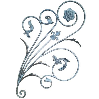 China Easily Assembled Decorative Wrought Iron Gate Part Panels for Wrought Iron Gate Railing or Fence Decoration Ornament for sale