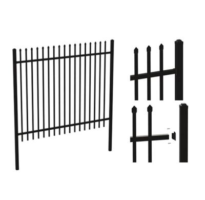 China Easily Assembled High Quality Steel Rails Fence Garden Metal Fencing For Sale (ISO9001 Factory) for sale