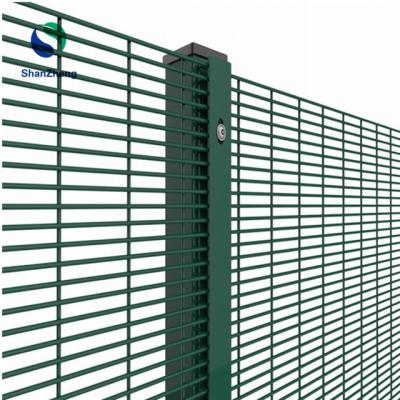 China Easily Assembled High Security Welded 358 Mesh Fence Anti Climb System 1/2x3 Inch 8gauge Galvanized Wire Powers Coated PVC Customized for sale