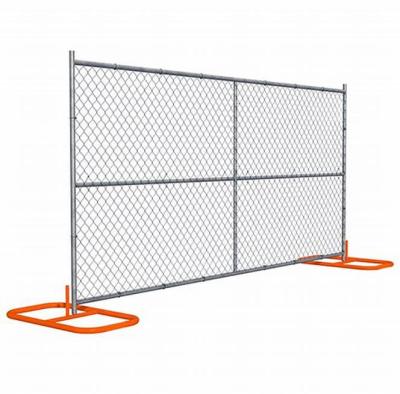 China Easily Assembled Movable Barrier Chain Link Filled Construction Station Site Rental Barrier Rent Panel Temporary Stands Feet Base Base Clips for sale