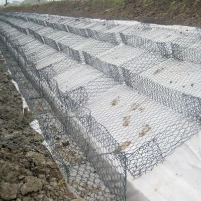 China Gabion Galfan 10% Al Heavy Galvanized Gabion Box Mattress Wire Mesh Stone Cage Hexagonal Hole Gabion Bag Reinforce Mesh for sale