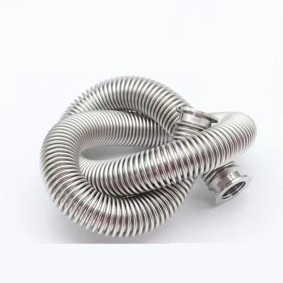 China Corrosion Resistant 304 Stainless Steel Flexible Vacuum Line Hose Bellows Sanitary Hose Fitting For Vacuum Bellows for sale