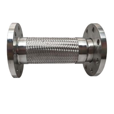 China Corrosion Resistance Stainless Steel Flange Type Braided Bellows Flexible Metal Hose For Water Heater for sale