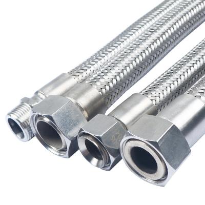 China High quality construction not easy to break metal to hose stainless steel bellows ptfe braided hose for sale