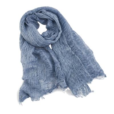 China Rulan Soft High End Quality Blend Lady Squishy Canvas Scarf for sale