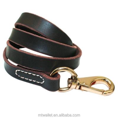 China Durable OEM Design Hand Sewing Durable Vegetable Tanned Leather Dog Leash for sale