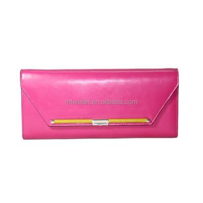 China Red Color Famous Leather Ladies Handsome Brand Wallet Enbery Wallets With Chain for sale