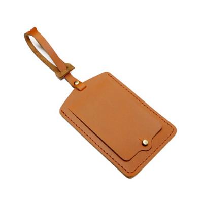 China OEM OEDM Genuine Leather Factory Price Travel Baggage Luggage Tag Genuine Leather Unisex for sale