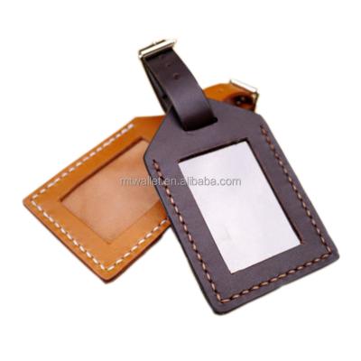 China Good Quality Genuine Leather Handmade Travel Luggage Tag Luggage Tag Sets for sale