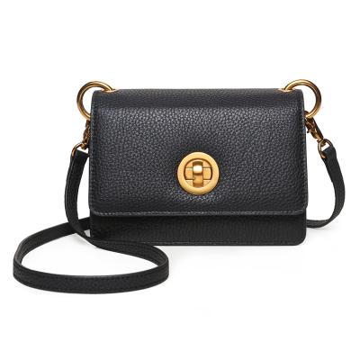 China 2017 High Quality Mini Brass Hardware Girls Daily Goods Use Fashion Genuine Leather Shoulder Bag for sale