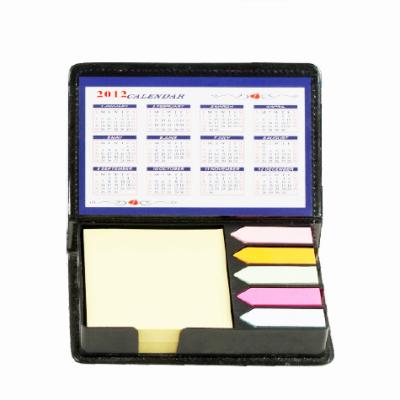 China Memo Pads PU Leather Cover Note Paper Sticky Notes for sale