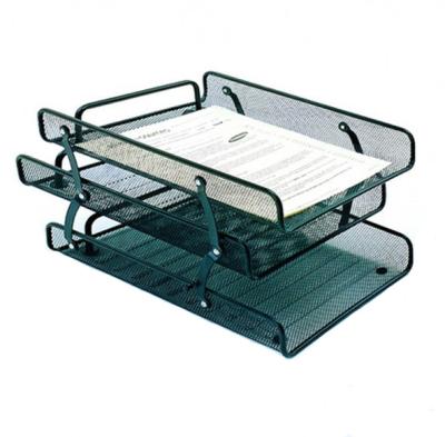 China Cheap Metal Wire Folder Desk Metal 3 Layer Mesh Desk Tray for sale