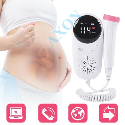 China 2.5 MHz Probe Build-in Speaker AXONE Baby Doppler Fetal Heart Rate Monitor For Pregnant Women Baby Care W8-25 for sale