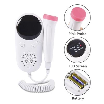 China Obstetric LED Color Screen Fetal Screen Element Ultrasound Speaker Pink Color Probe Doppler Doppler Pouch Near Me for sale