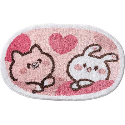 China Cartoon Bathroom Carpet Floor Washable Bathroom Toilet Water Absorbent Bath Mat Bedroom Non Slip Carpet for sale